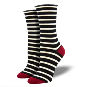 Socksmith bamboo crew, sailor stripe women's sizing (2 colors)