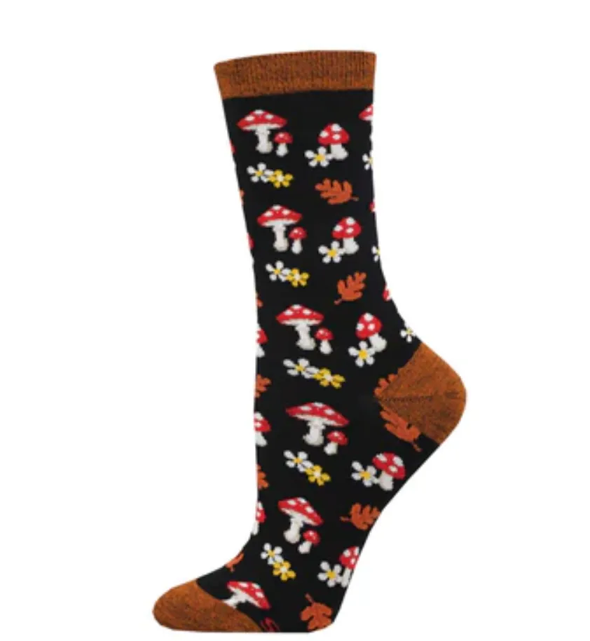 Socksmith bamboo graphic crew, women's sizing (20+ patterns)