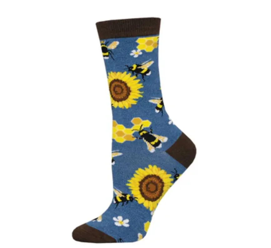 Socksmith bamboo graphic crew, women's sizing (20+ patterns)