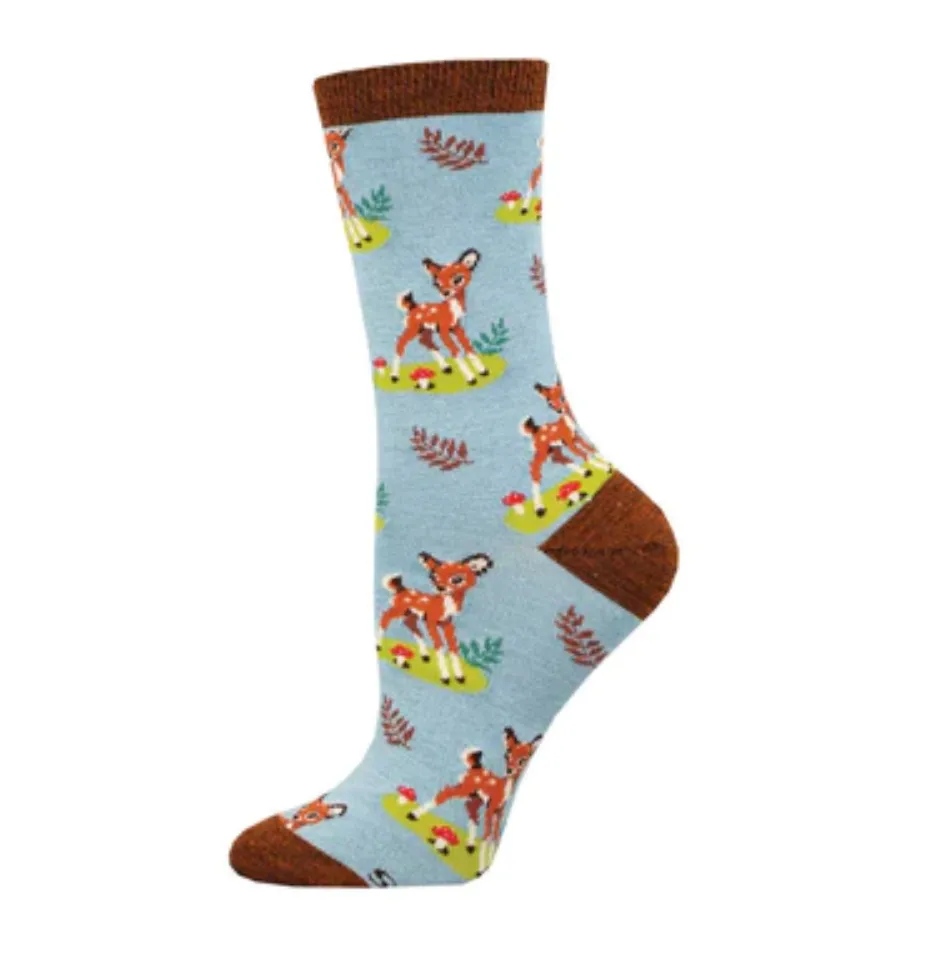 Socksmith bamboo graphic crew, women's sizing (20+ patterns)