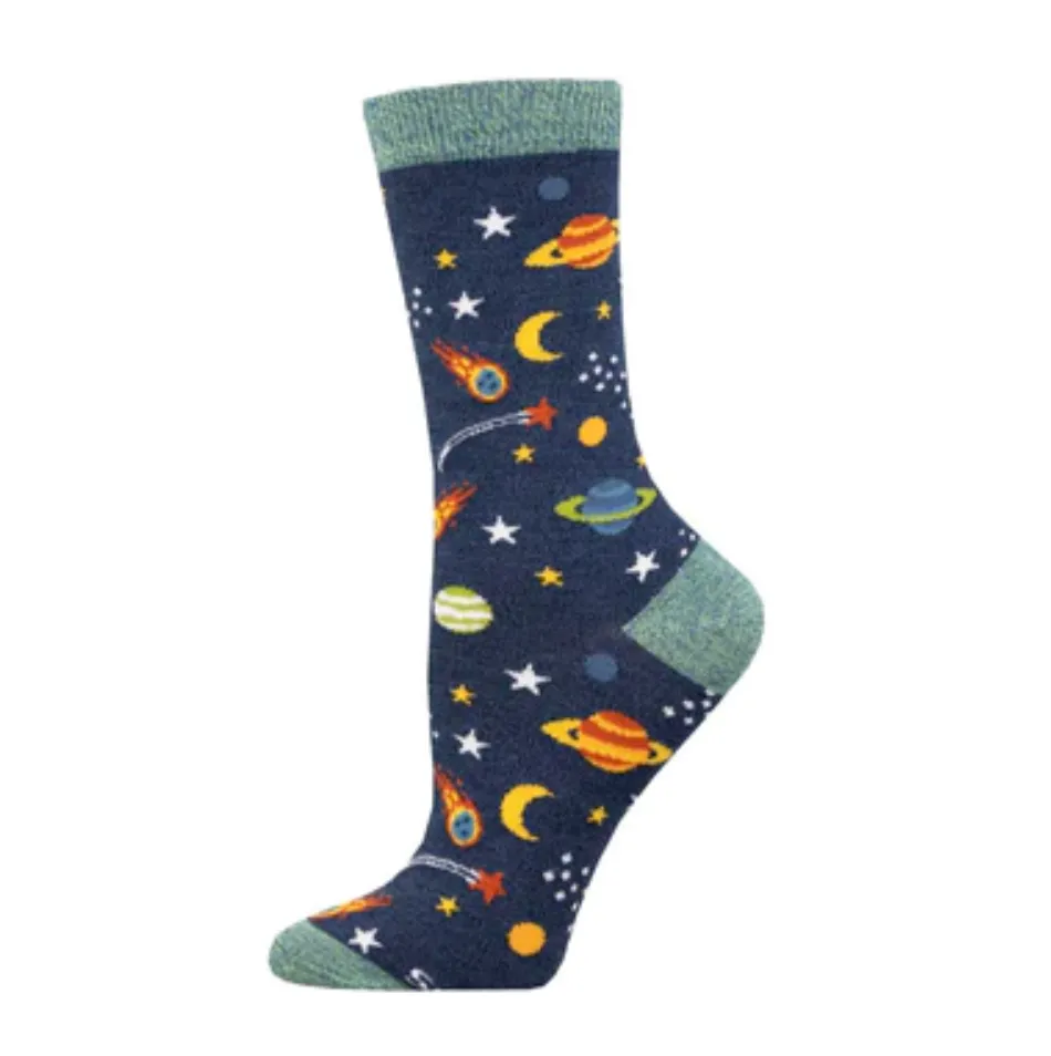 Socksmith bamboo graphic crew, women's sizing (20+ patterns)