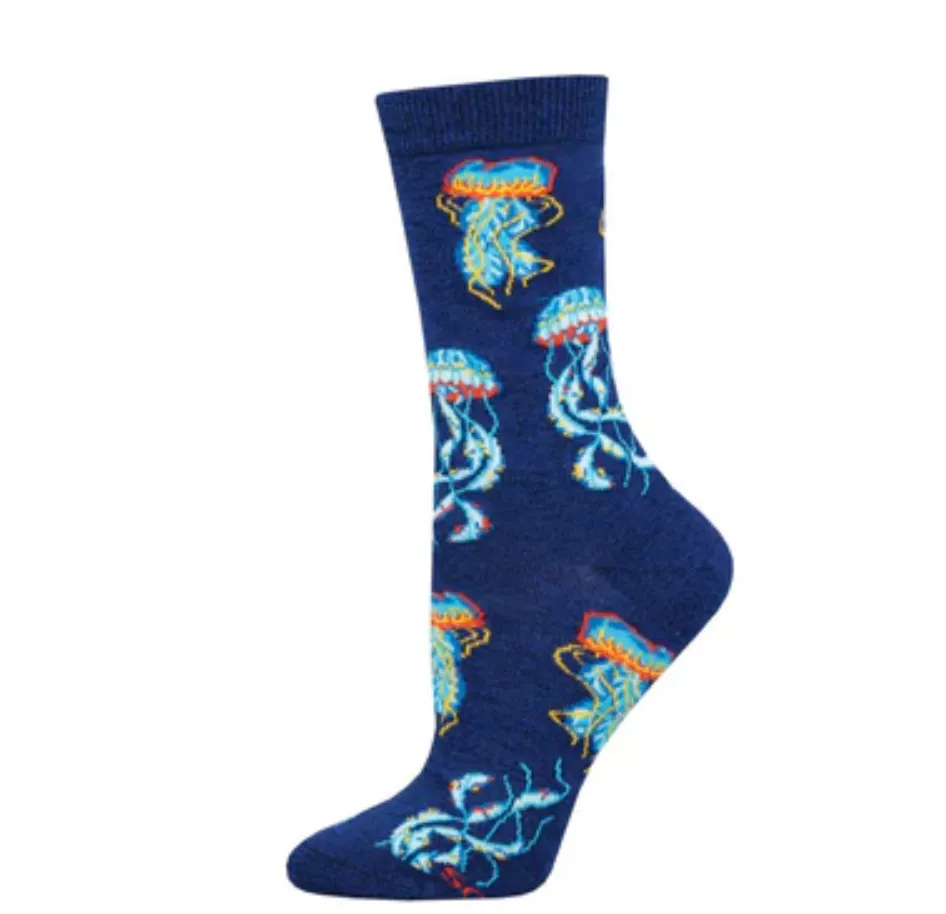 Socksmith bamboo graphic crew, women's sizing (20+ patterns)