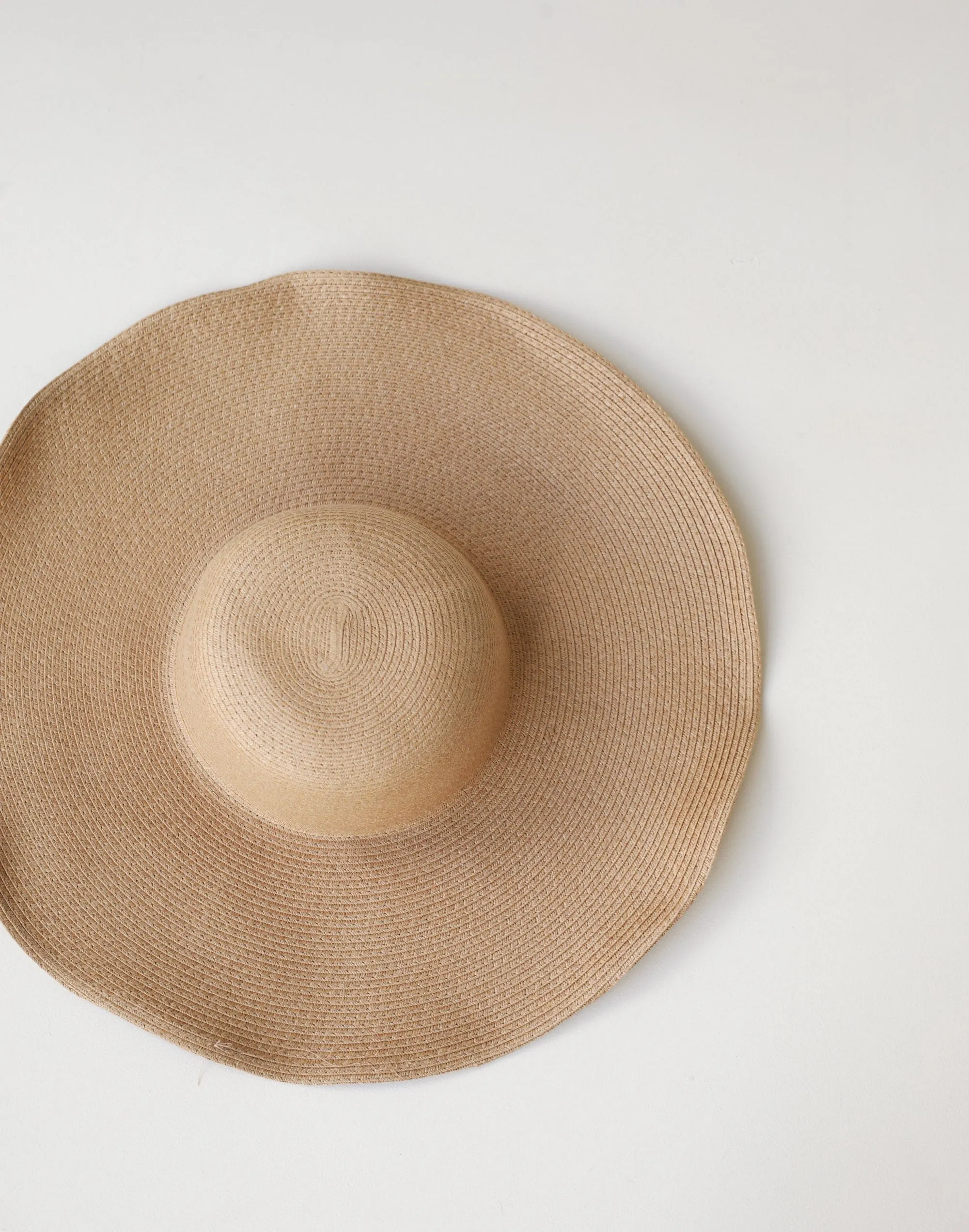 Sofia Straw Hat, Wide Brim, Caramel color