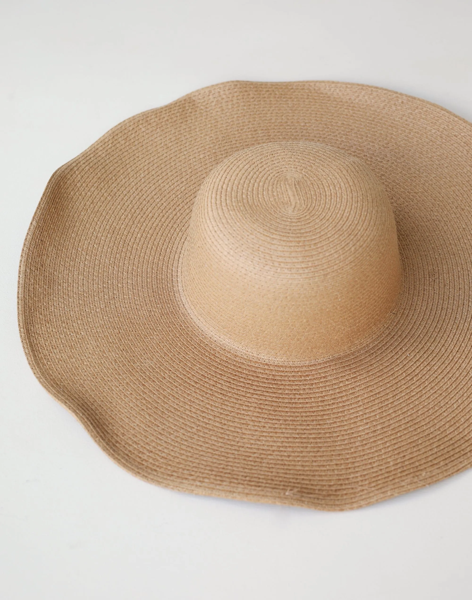 Sofia Straw Hat, Wide Brim, Caramel color