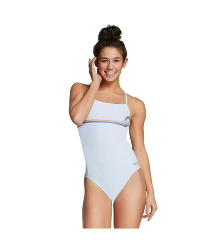 Speedo Womens Rainbow One Piece Swim Racesuit