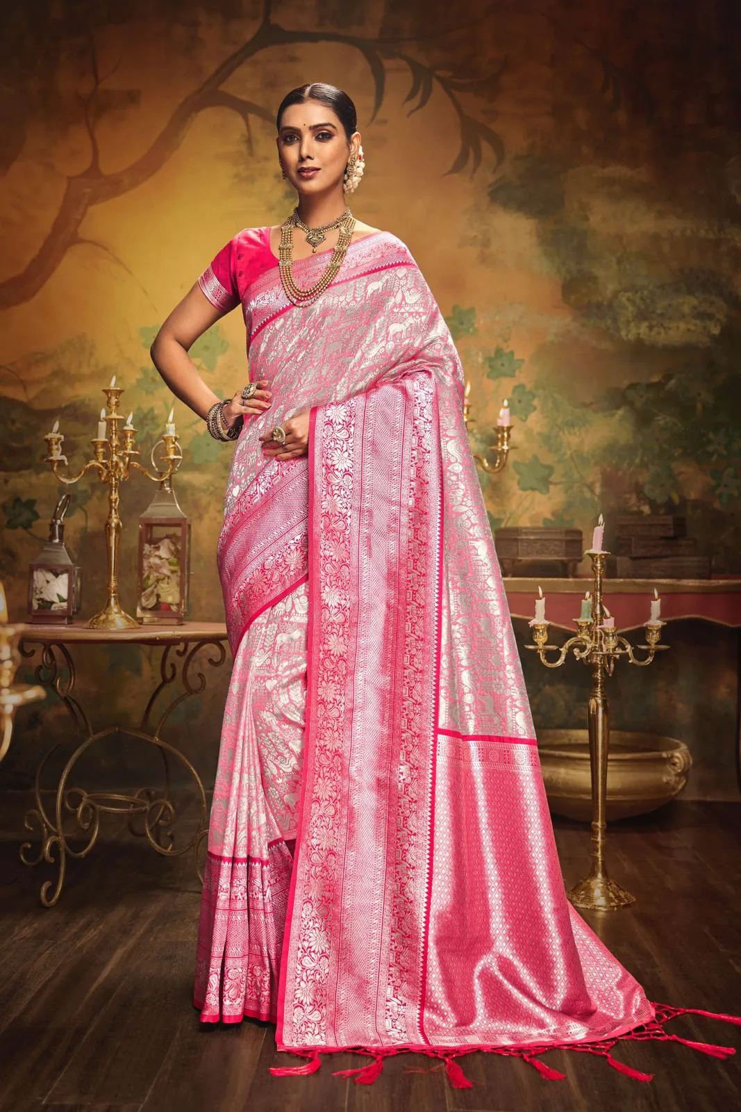 Sujatha New Banarasi Soft Silk Saree for Women - SATYA001BSA