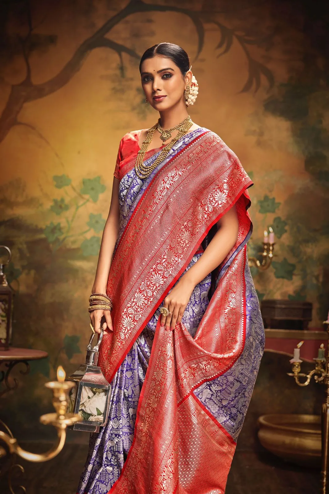 Sumangala New Banarasi Soft Silk Saree - SATYA001BSC for Women