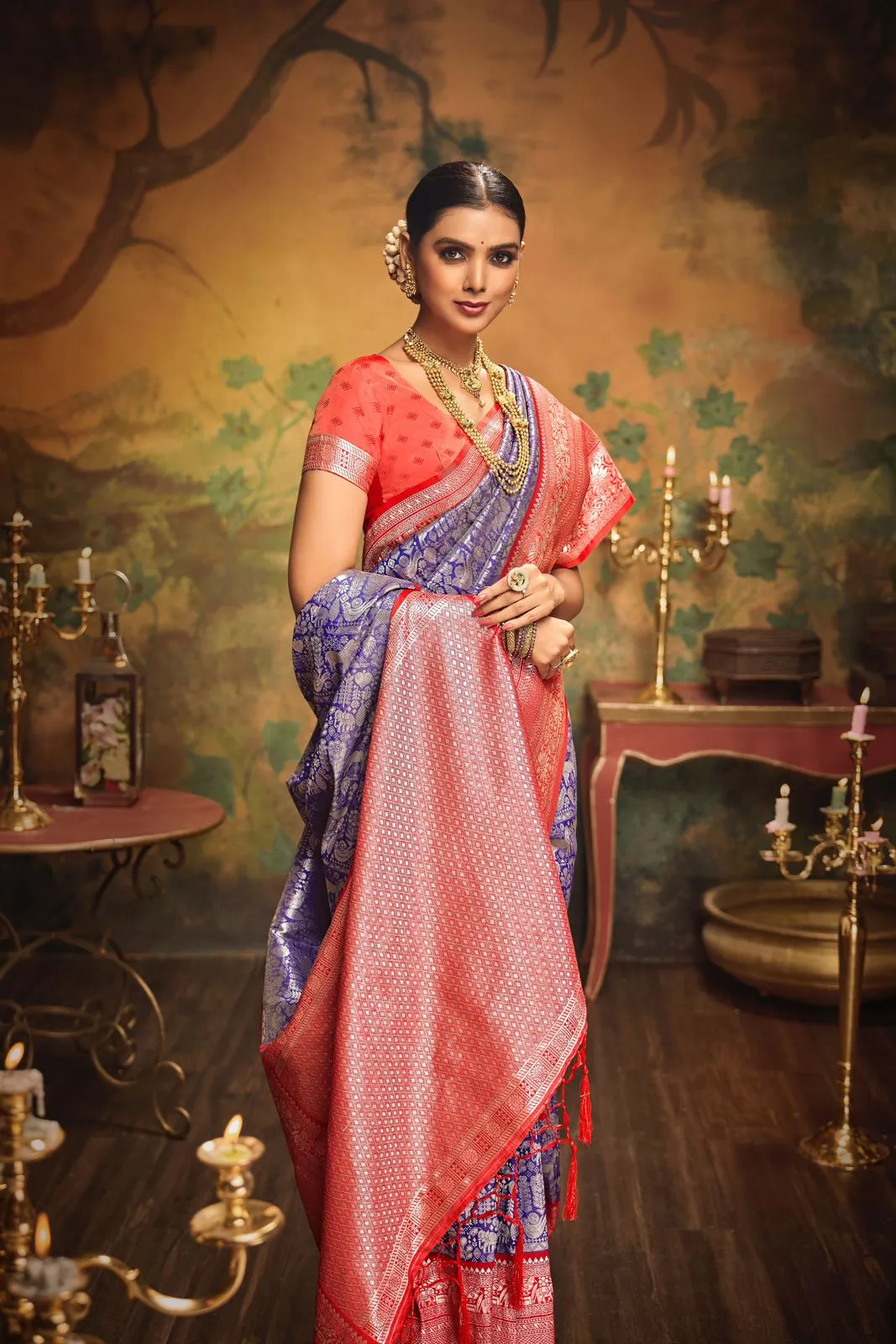 Sumangala New Banarasi Soft Silk Saree - SATYA001BSC for Women