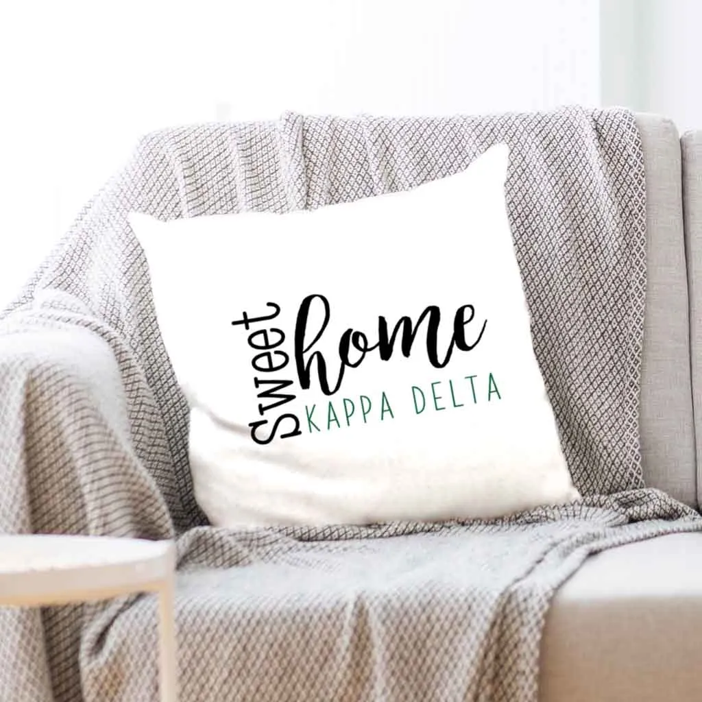 Sweet Home Kappa Delta Sorority Room Decor Pillow Cover - Get Yours Now!