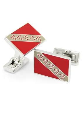 Tau Kappa Epsilon Cufflinks with Flag