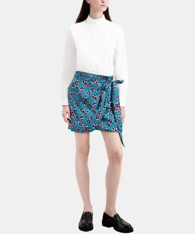 The Kooples Short Printed Wrap Skirt