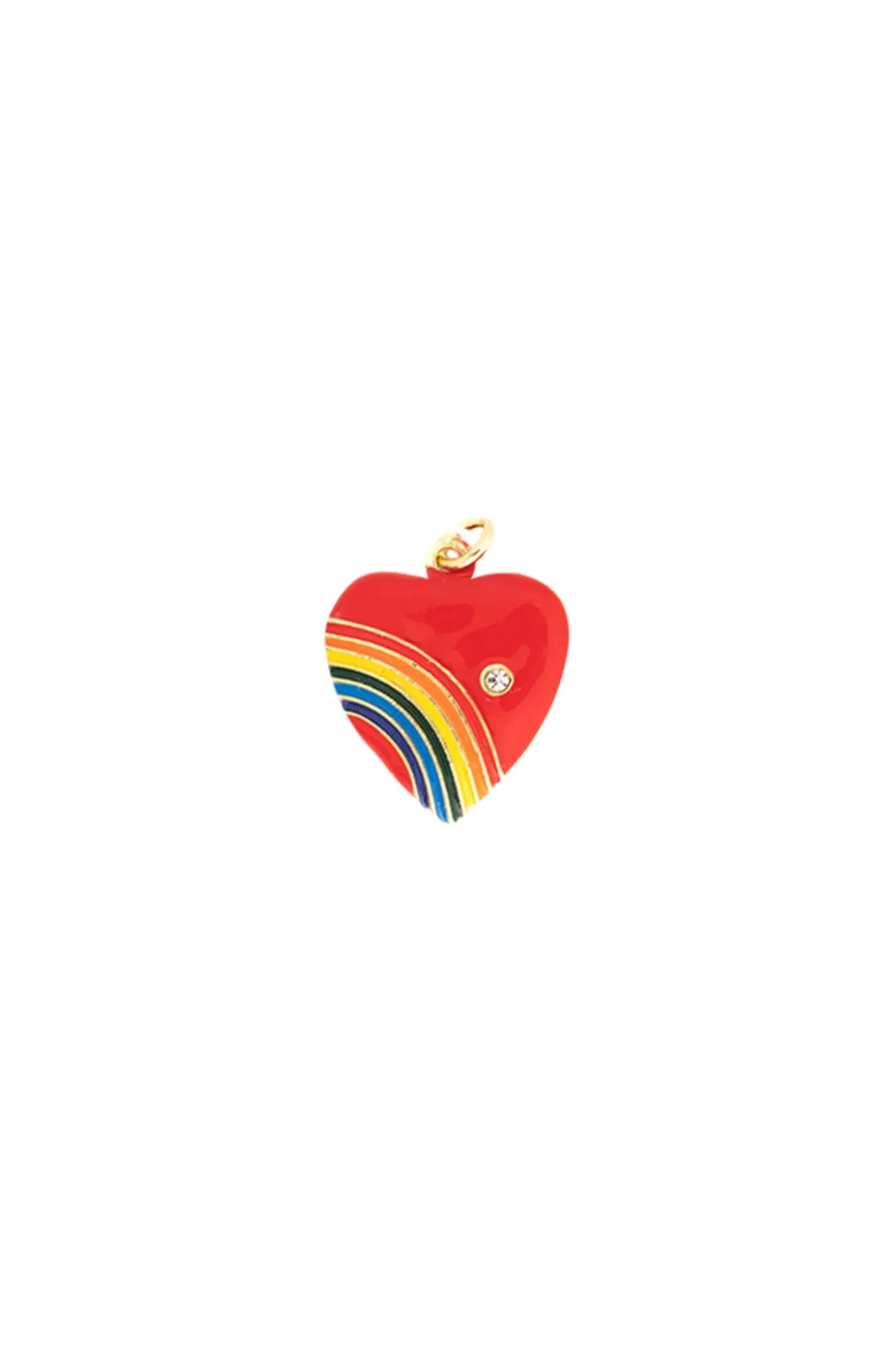 The search result: Red Heart Charm with Rainbow Design