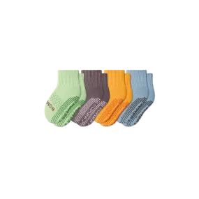 Toddler Non-Slip Calf Socks 4-Pack