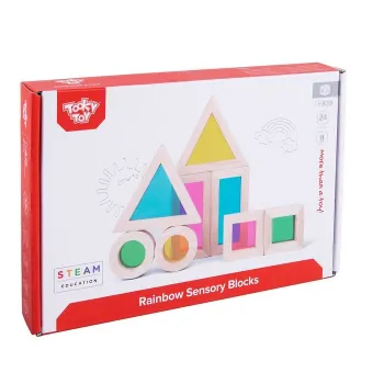 Tooky Toy Co Rainbow Sensory Blocks  -15%