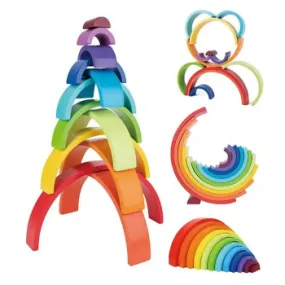 Tooky Toy Co Rainbow Stacker 12pcs 38x19x6cm -10%