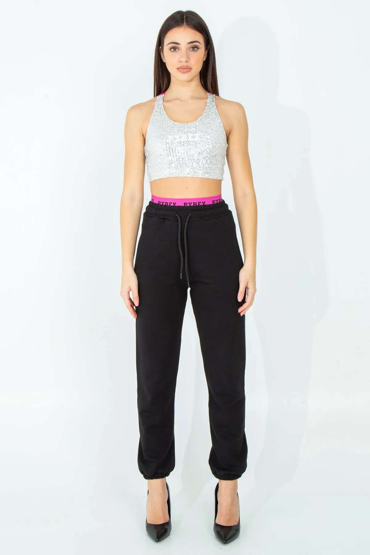 Top crop in paillettes