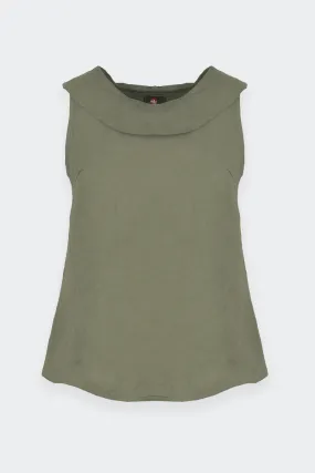 Top Green Linen Baby Collo