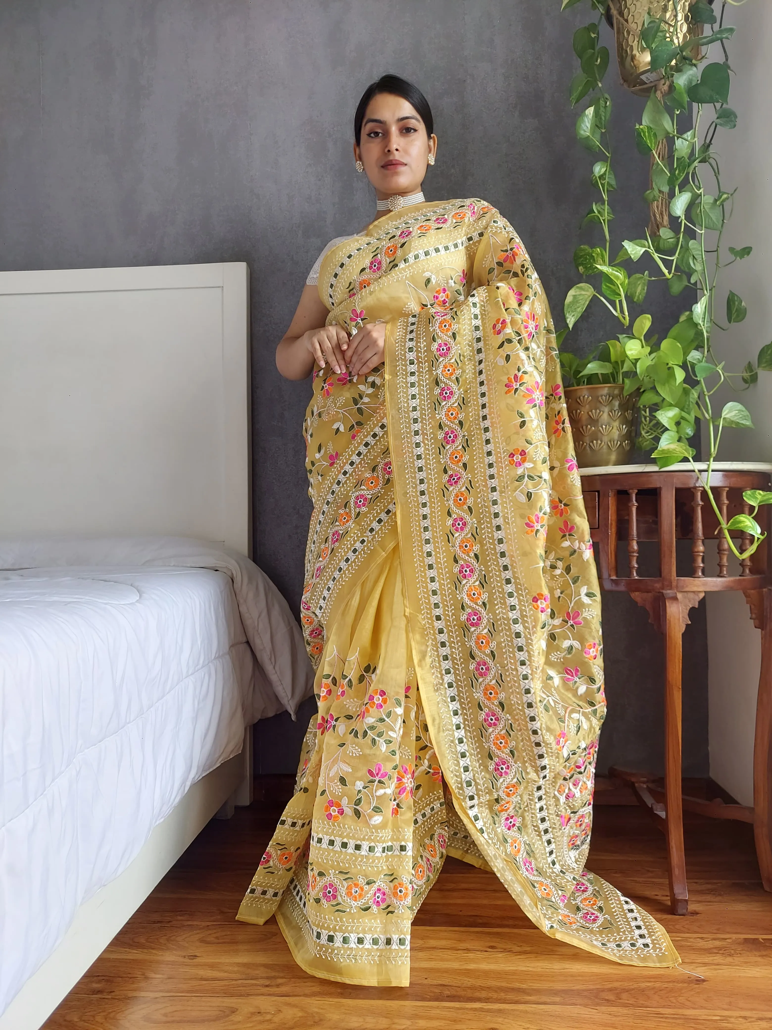 Trisha pure soft kadi silk saree with heavy embroidery - SPARK001YS - New Arrival