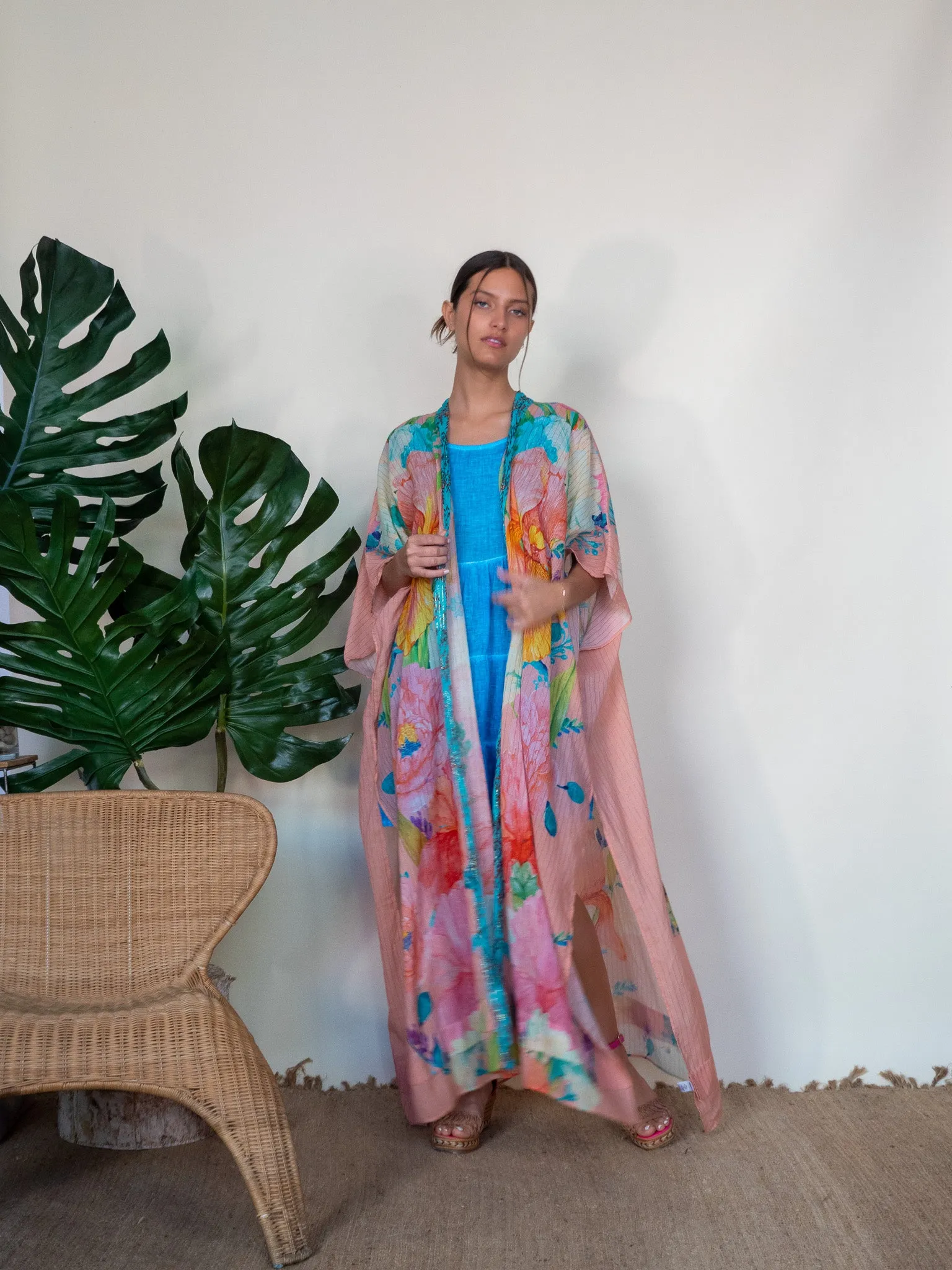 Tropical Print Kimono