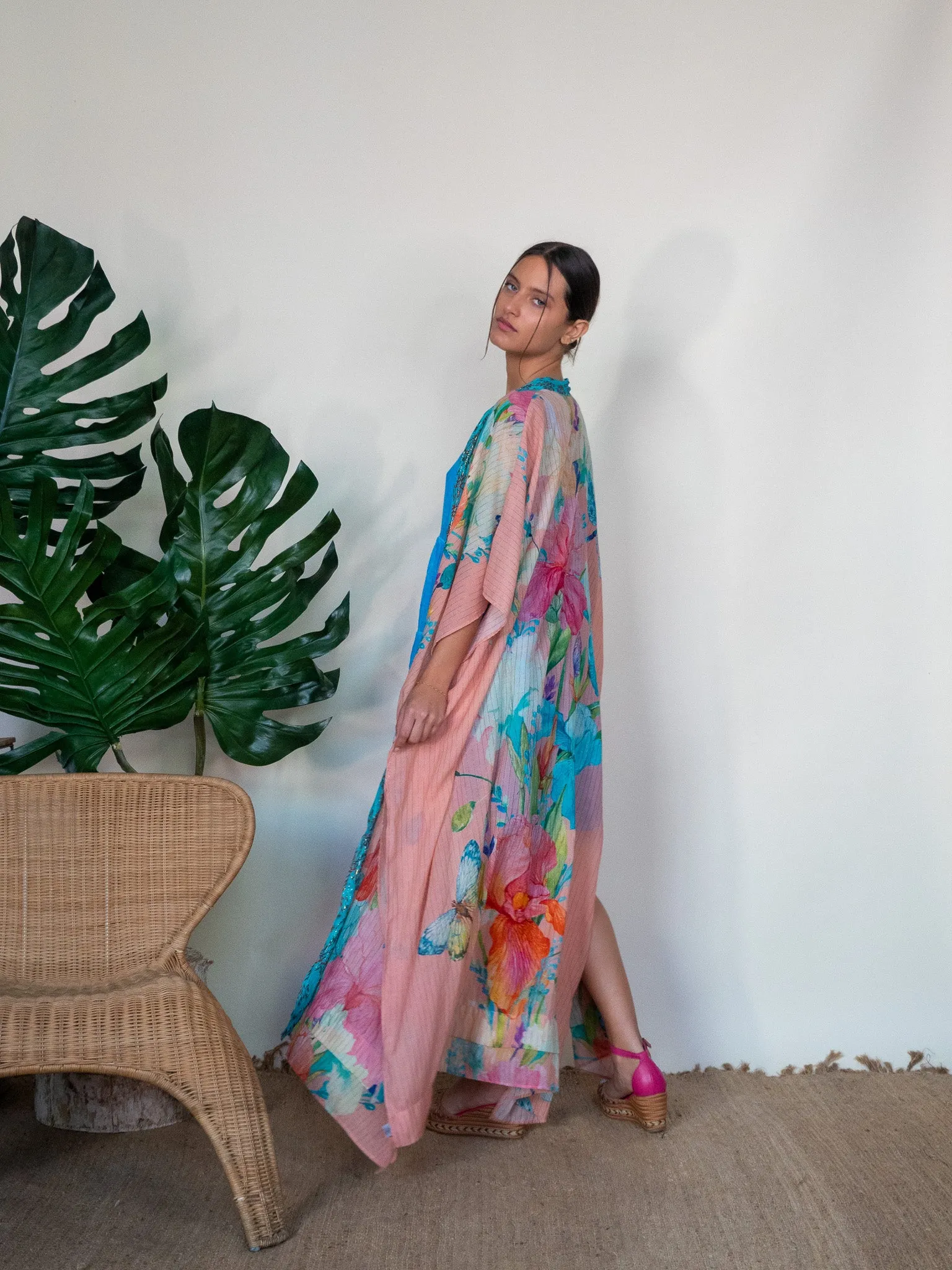 Tropical Print Kimono