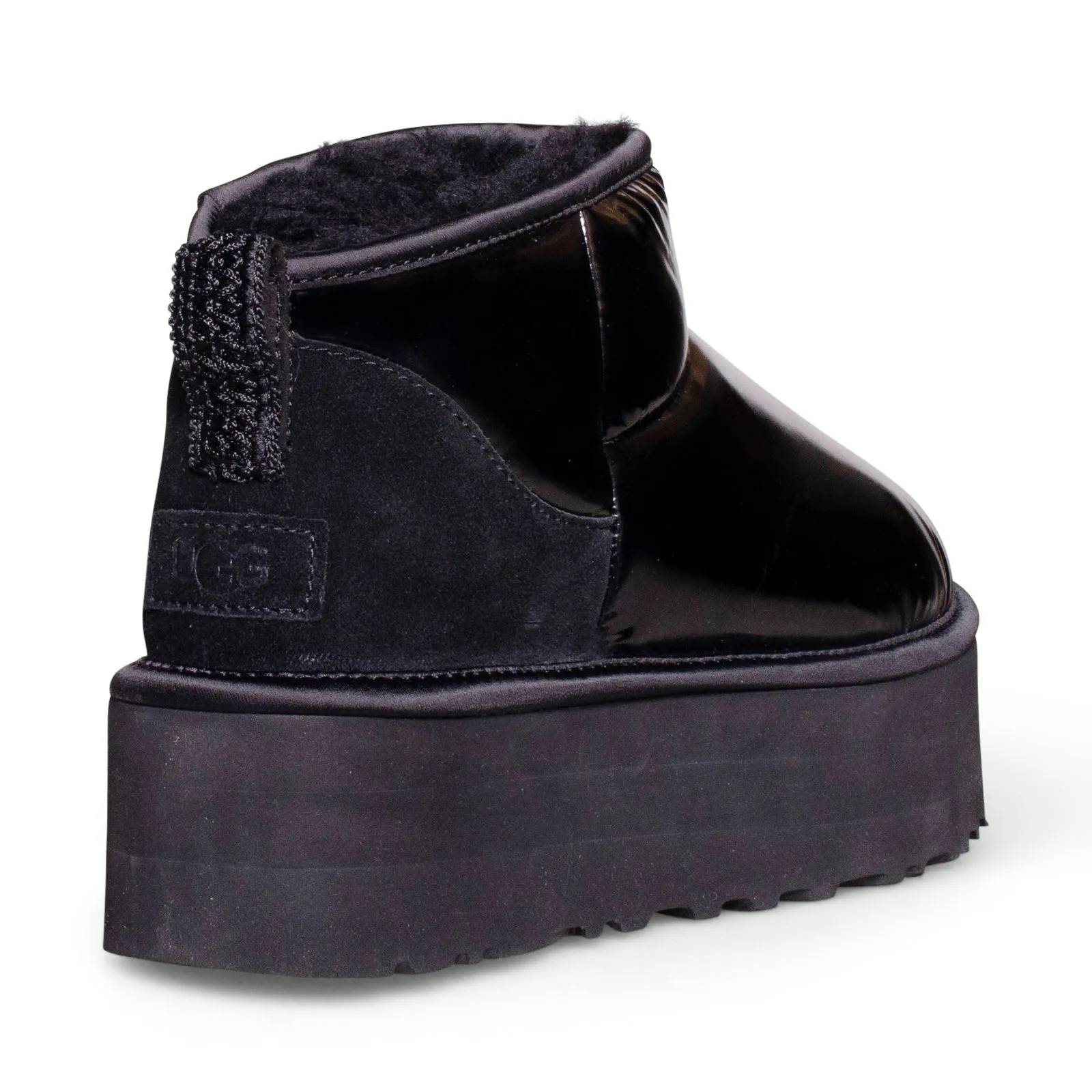 UGG Women's Black Hi Shine Ultra Mini Platform Boots