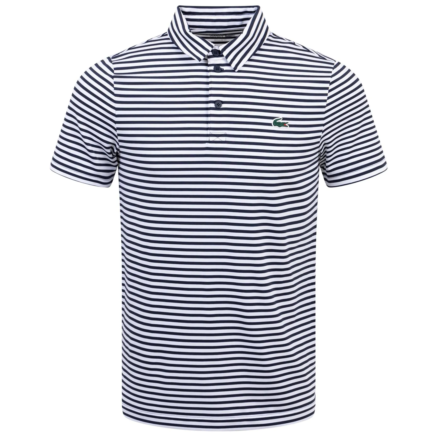 Ultra-Dry Golf Stripe Polo Navy/White - Regular Fit + Stretch | SS24