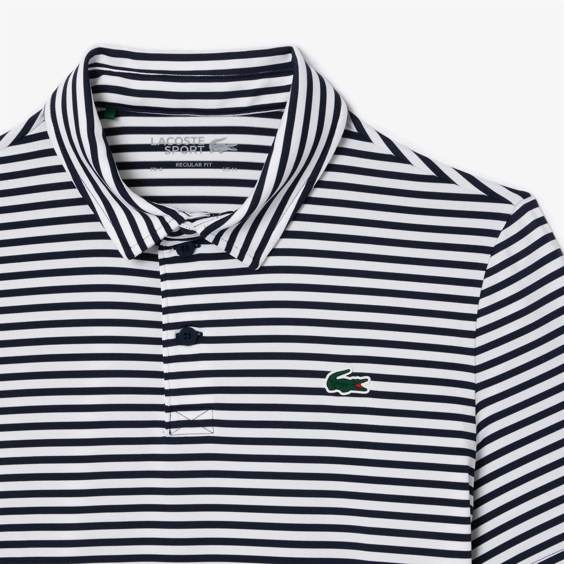 Ultra-Dry Golf Stripe Polo Navy/White - Regular Fit + Stretch | SS24