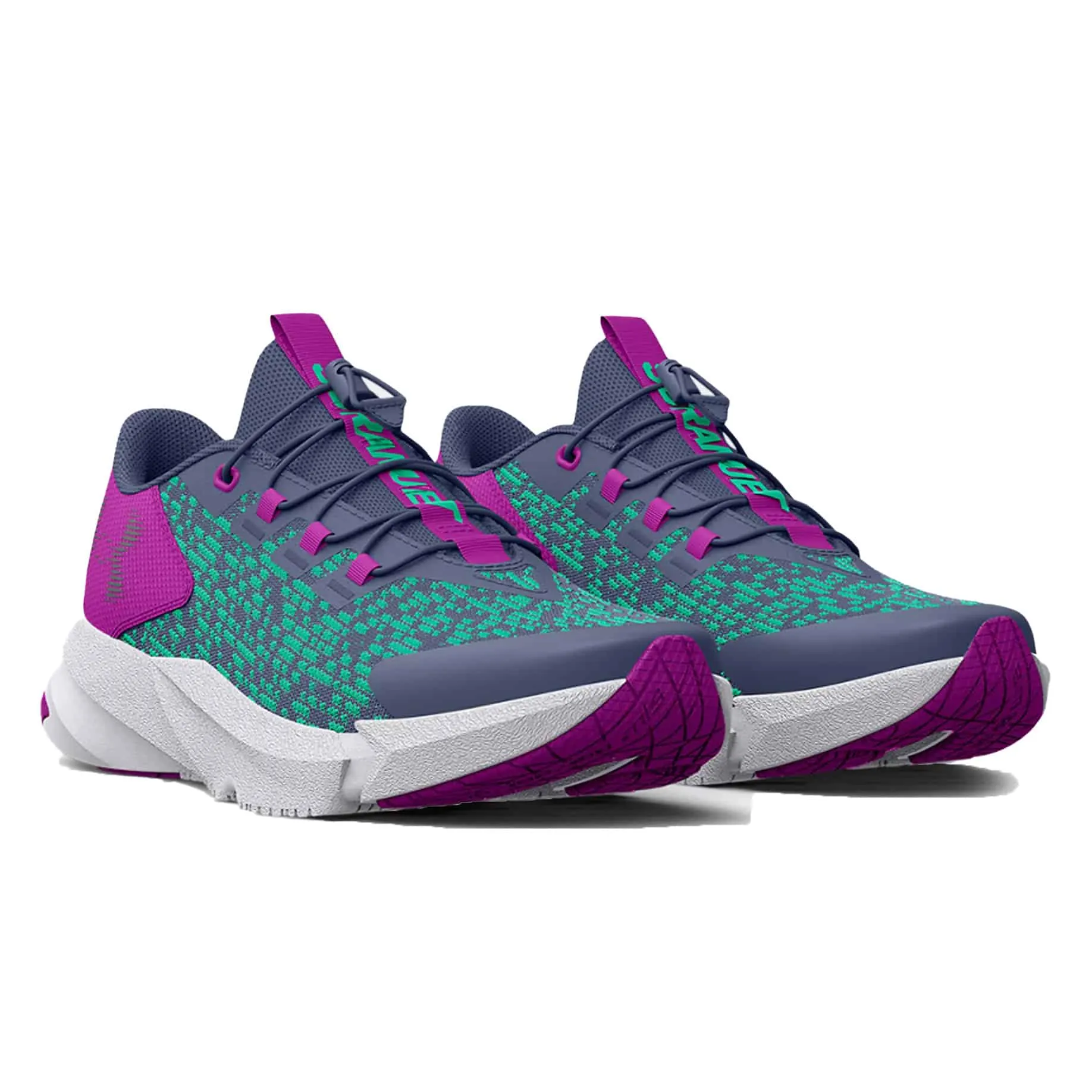 Under Armour Girl’s UA Scramjet 5 Running Shoes – Aurora Purple / Strobe