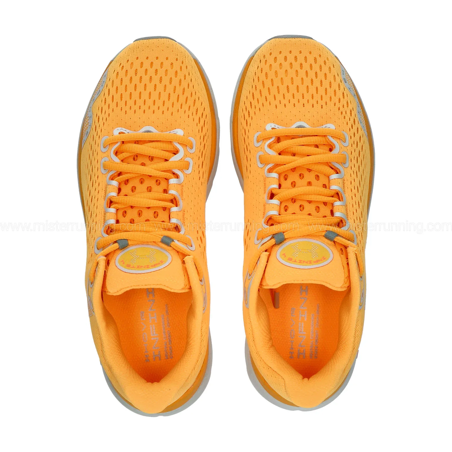 Under Armour HOVR Infinite 4 Yellow running shoes.