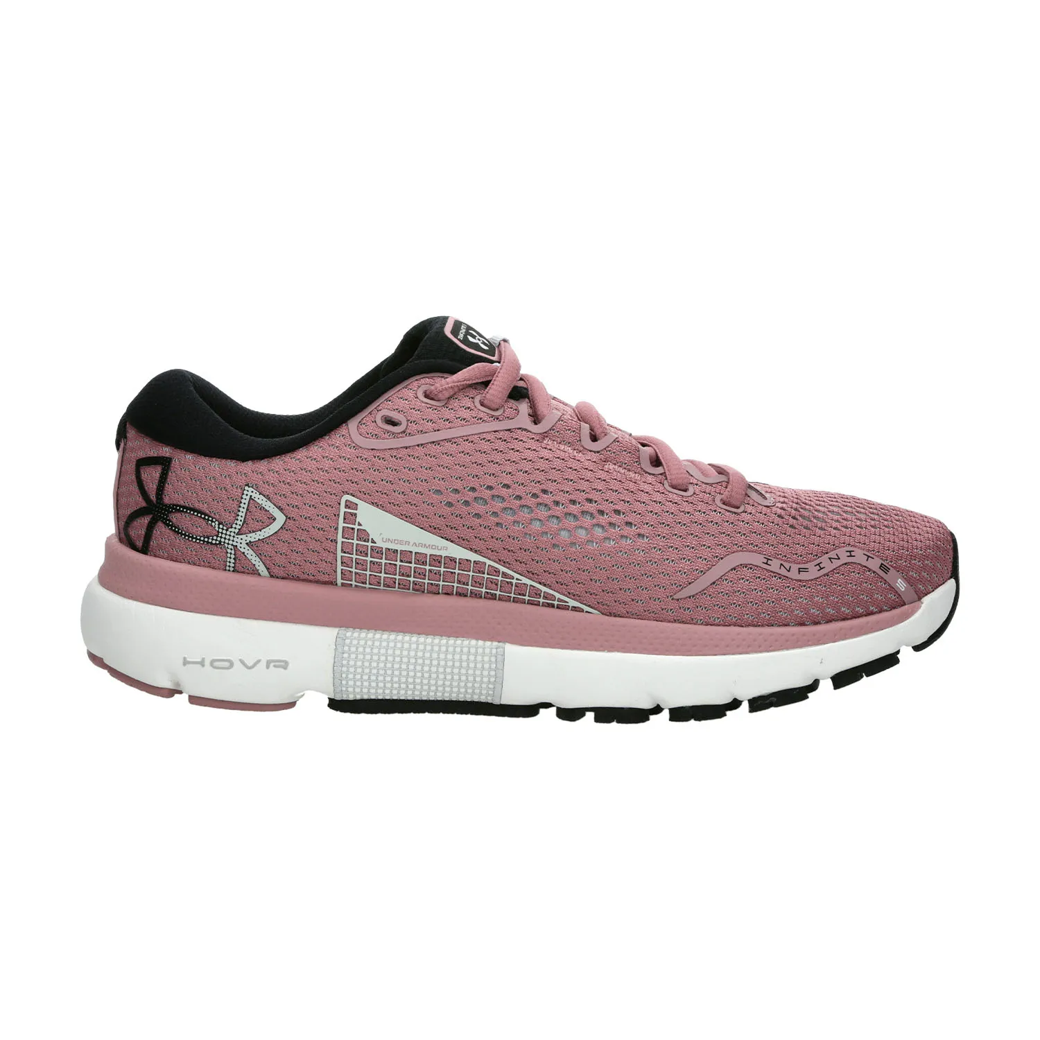 Under Armour HOVR Infinite 5 Pink Elixir, White, Black | Shop Now