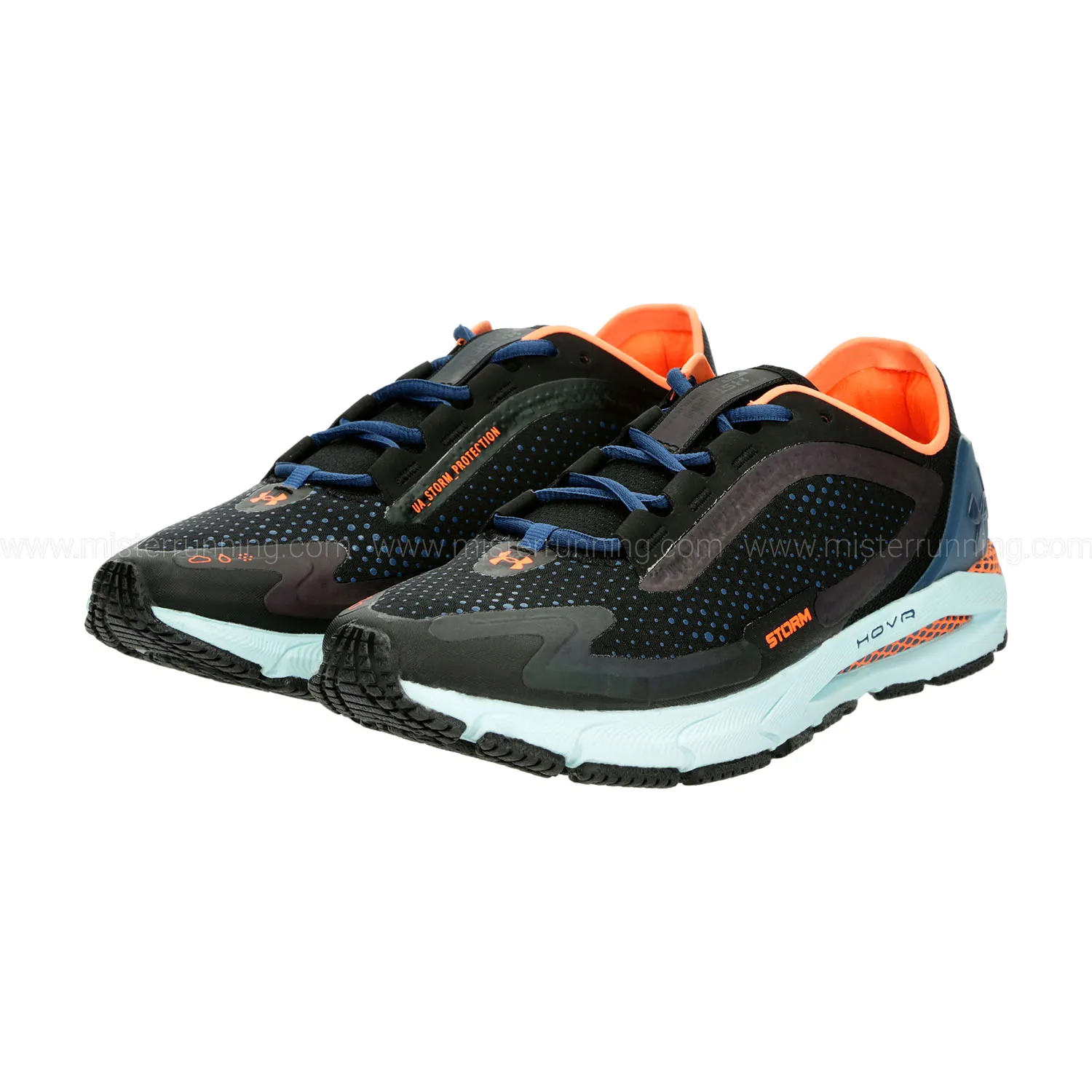 Under Armour HOVR Sonic 5 STORM Black Petrol Blue Panic Orange