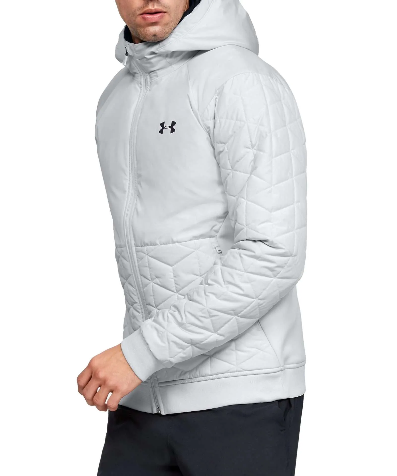 Under Armour Men’s Coldgear Reactor Performance Hybrid Jacket (Halo Grey/Black)