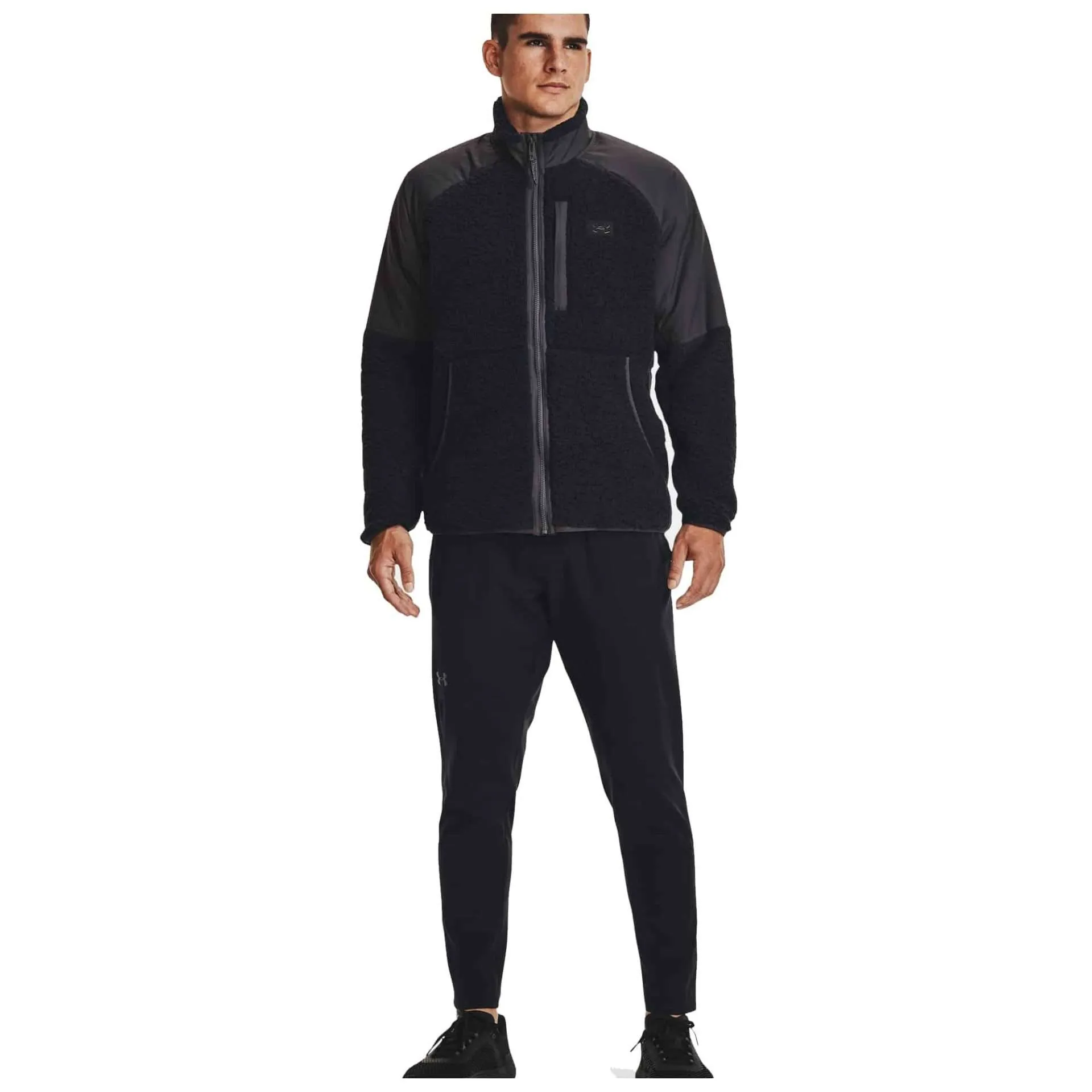 Under Armour Men’s UA Legacy Sherpa Full-Zip – Black / Jet Gray