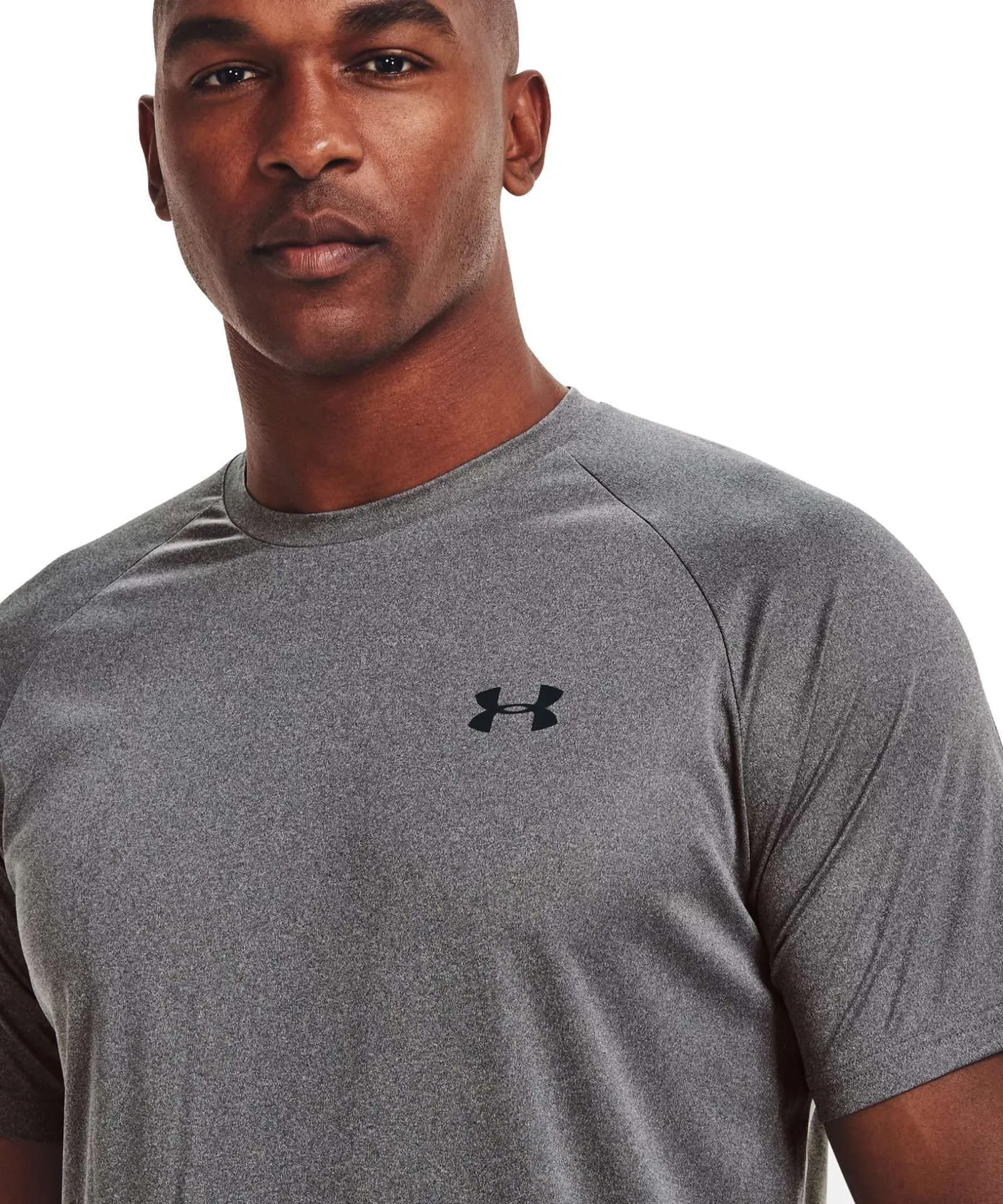 Under Armour Men’s UA Velocity Short Sleeve – Pitch Gray Light Heather / Black