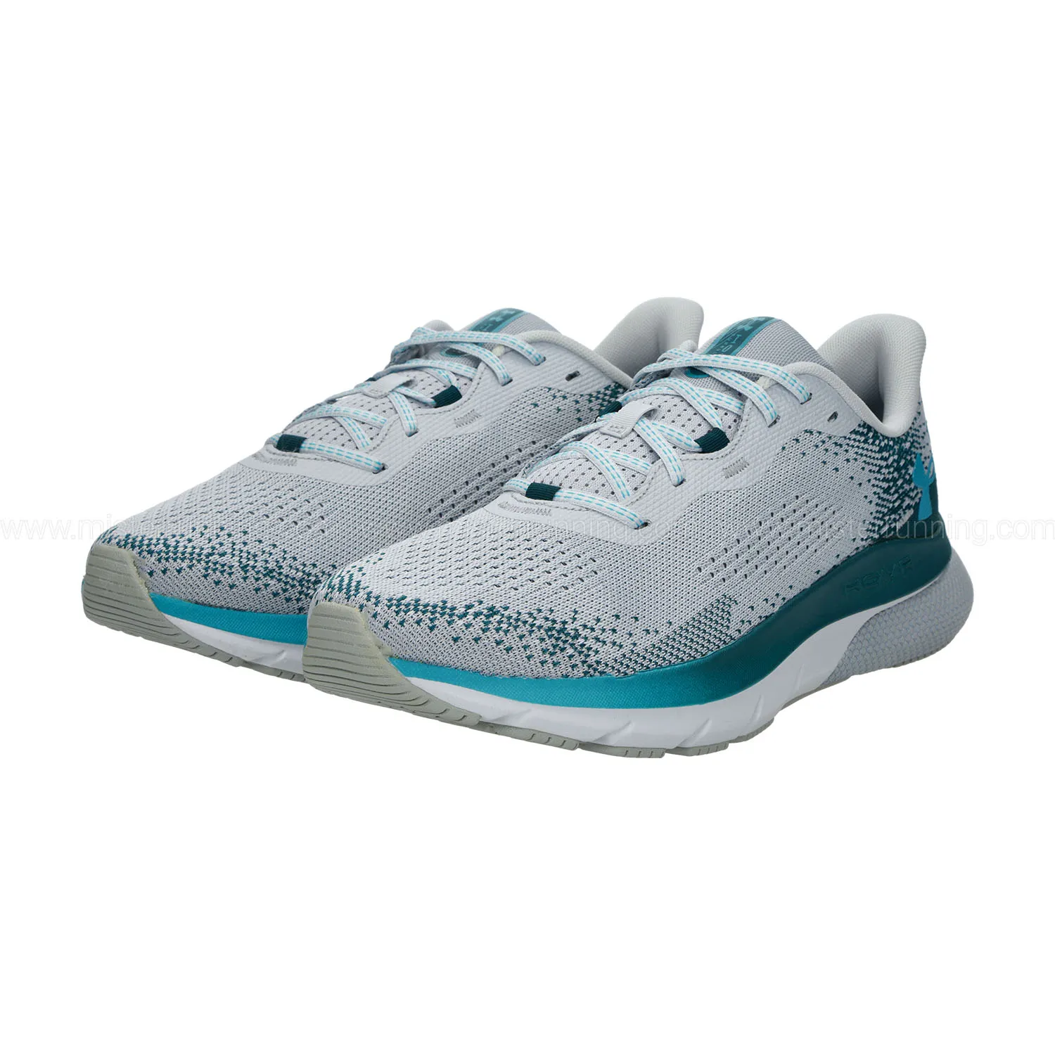 Under Armour Turbulence 2 Shoes - Halo Gray, Hydro Teal, Circuit Teal.