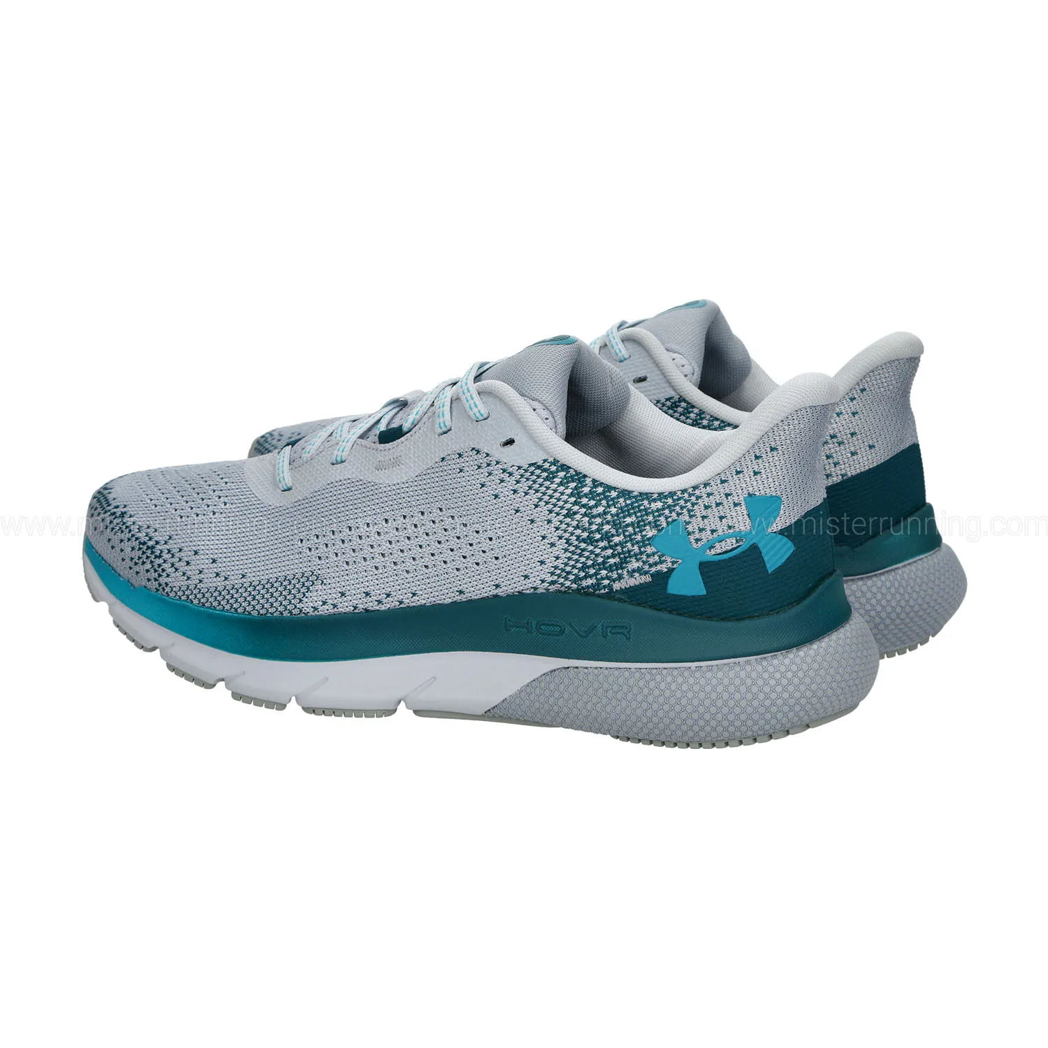 Under Armour Turbulence 2 Shoes - Halo Gray, Hydro Teal, Circuit Teal.