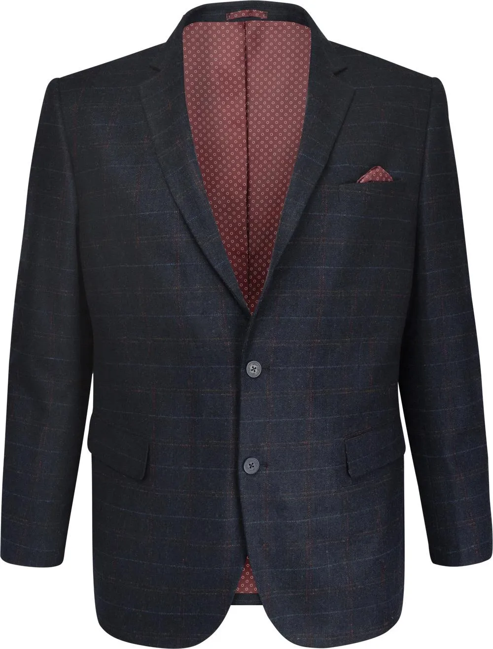 Uptheir Dundee Single Breasted Tweed Jacket - Navy 