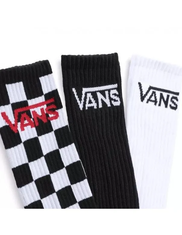 VANS 3-Pack Men's Crew Socks - Classic Collection.