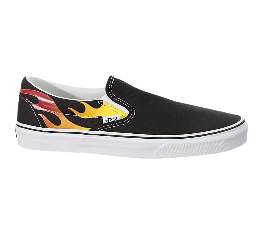 Vans Classic Slip-On Flame Black/True White- Results: Vans Classic Slip-On Flame Black/True White for men. Shop now for the popu