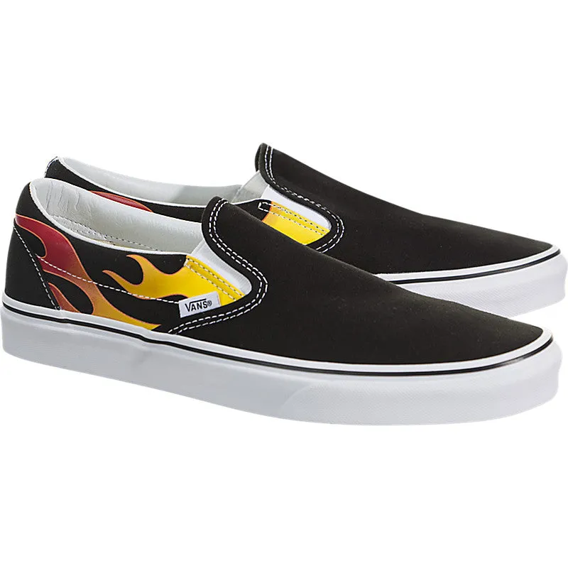 Vans Classic Slip-On Flame Black/True White- Results: Vans Classic Slip-On Flame Black/True White for men. Shop now for the popu