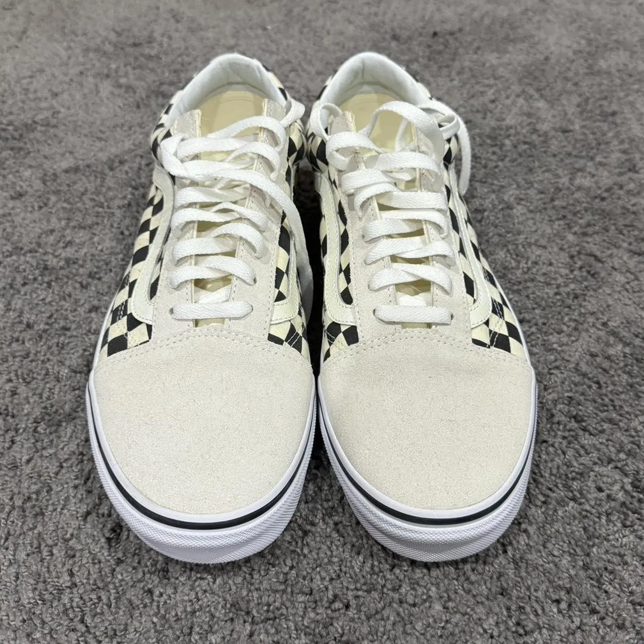 Vans Men's Cream and White Trainers