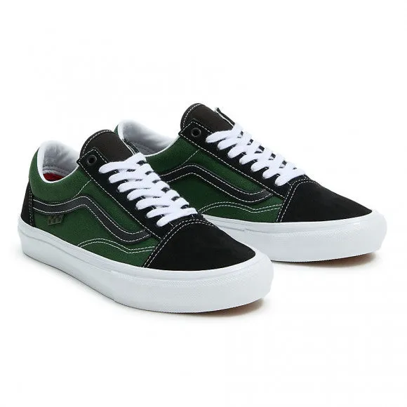 Vans Old Skool Black and Greenery Skate Safari.