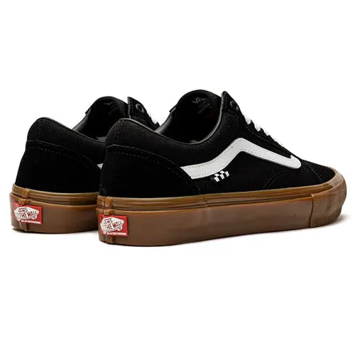 Vans Old Skool Skate Shoes - Black/Gum/White