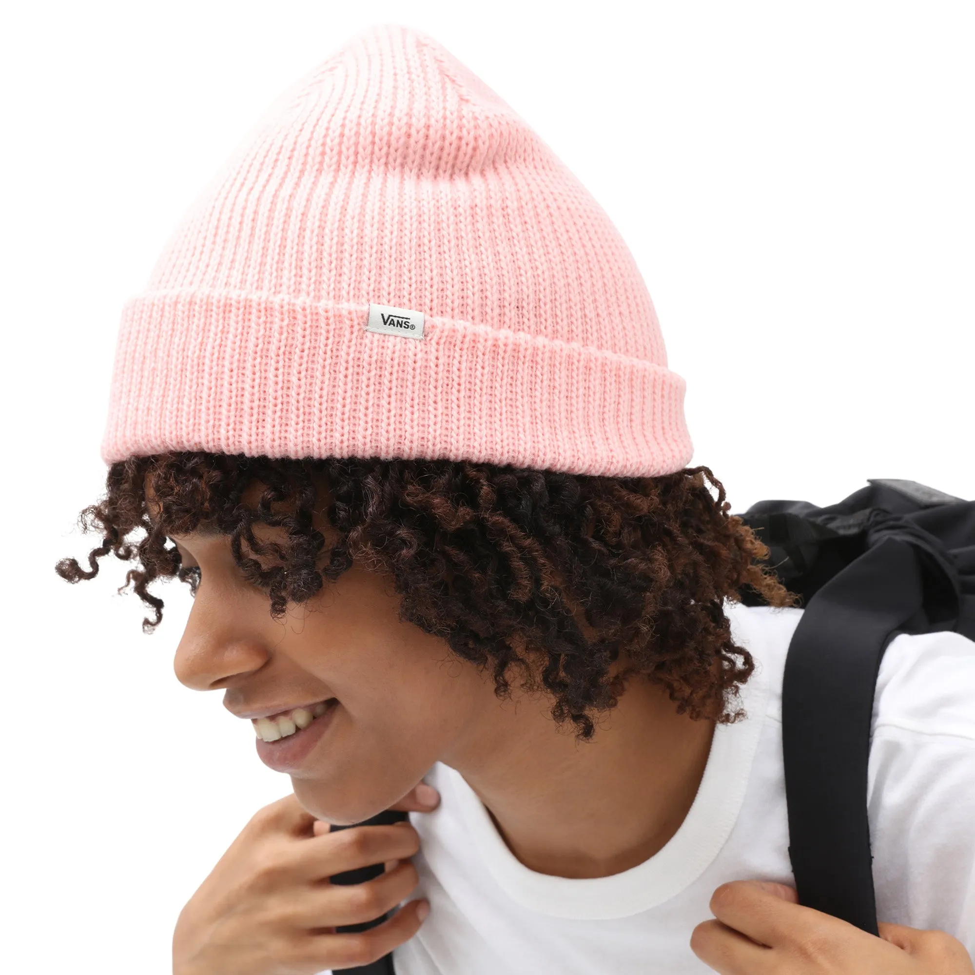 Vans powder pink beanie hat