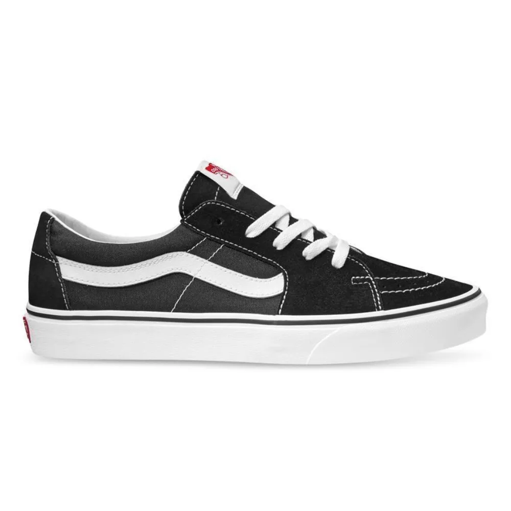 Vans Skate Sk8-Low Black White shoes.