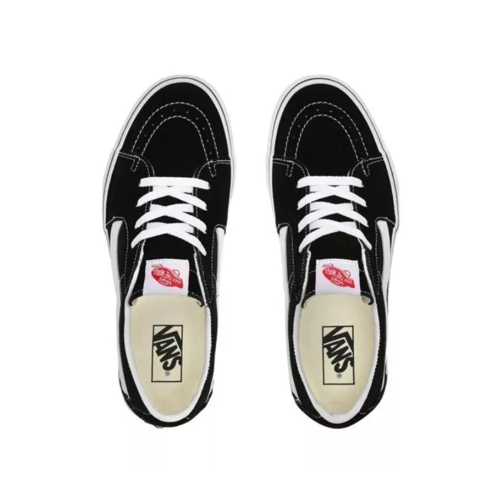 Vans Skate Sk8-Low Black White shoes.