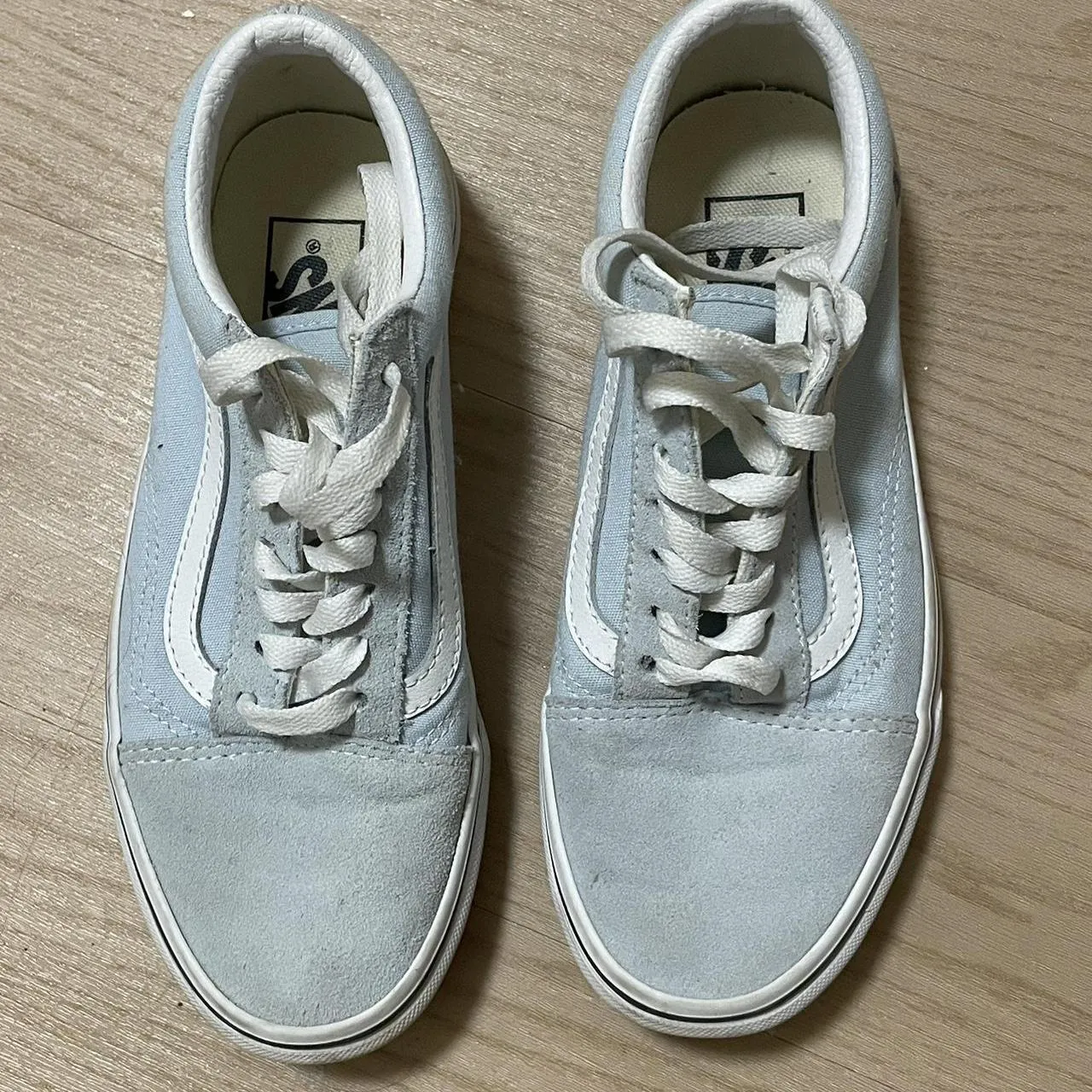 Vans Women's Blue and White Trainers