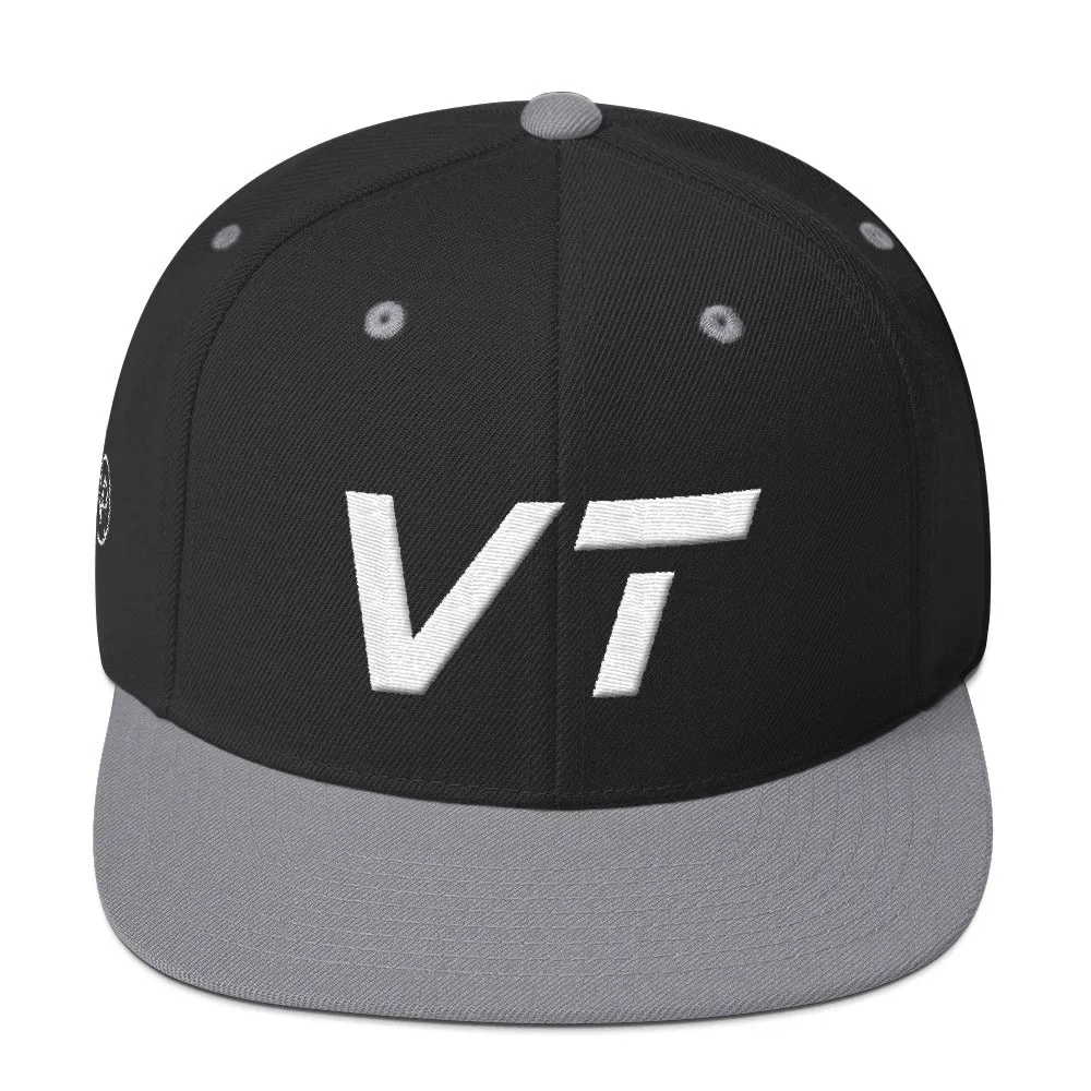 Vermont hat - Flat brim - White embroidery - VT - Multiple color options available