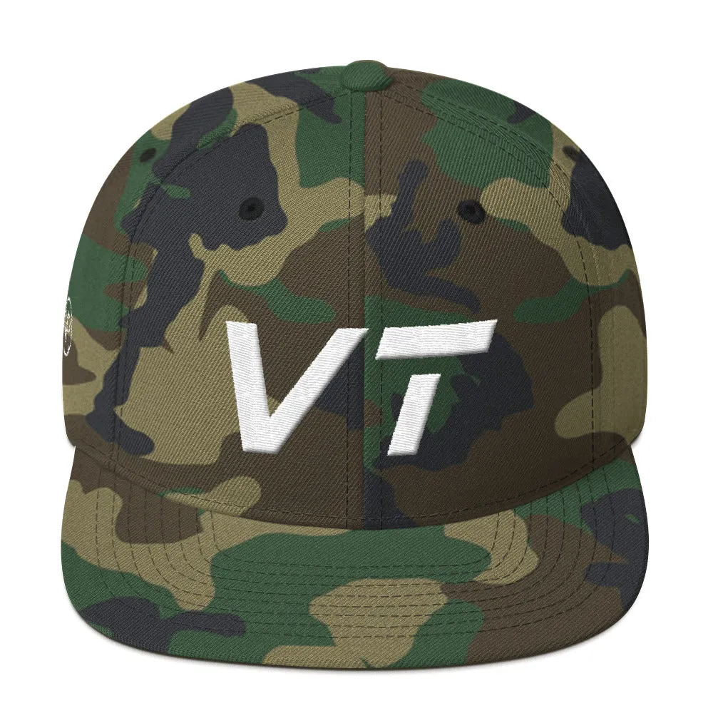 Vermont hat - Flat brim - White embroidery - VT - Multiple color options available