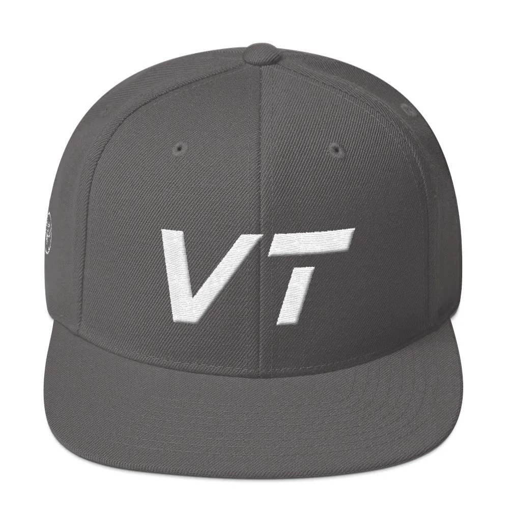 Vermont hat - Flat brim - White embroidery - VT - Multiple color options available